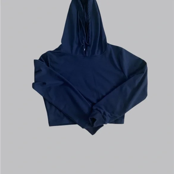 Women Navy Blue Hoodie and Jogger Set - Picture 2 of 3